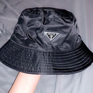Black PRADA bucket hat
